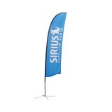 ธงปีกนก 2 หน้า สูง  9.8  ฟุต ฐาน  Cross Base พร้อมปริ้นต์กราฟิก 2 ด้าน (9.8 ft Wing Banner with Cross Base (Double Sided Printing)