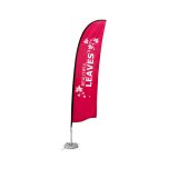 ธงปีกนก 2 หน้า ฐานเป็นถุงน้ำ สูง 9.8 ฟุต (9.8 ft Wing Banner with Cross Water Bag Base (Double Sided Printing))