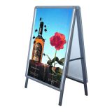 สแตนติดไวท์บอร์ดบิีกไซส์ แบบ A-Frame,ฟรีสแตน ใช้งาน 2 ด้าน ขนาด 90x120 เซนติเมตร เฉพาะสแตน (Big Size Double Sided Snap Frame Poster Display Stand 35.5" x 47.5"(Frame only))