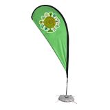 11.5 ft Teardrop Banner with Full Color Digitally Printed Graphics – Include Cross Base & Water Bag