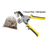 เครื่องตอกตาไก่แมนนวลสำหรับตาไก่เบอร์4 /Manual Grommet Tool Eyelet Puncher for Eyelet #4 (10.5mm) with 500 Eyelets Included (Free Shipping)