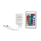 รีโมทควบคุม ,12 โวตล์ ,สำหรับ ไฟ LED  3528 5050 / 24 Key IR Remote Controller DC 12V For RGB 3528 5050 LED Light Strip