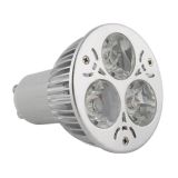 ไฟสปอตไลท์ LED  3 วัตต์ ขั้วแบบเขี้ยว GU10, 3 ดวงติดเพดาน มาตรฐาน IP 20---3W 3 x 1W GU10 LED Ceiling Spotlight Bulb