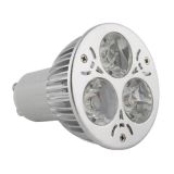 ไฟสปอตไลท์ LED 3 วัตต์ ขั้วแบบเขี้ยว GU10, 3 ดวงติดเพดาน มาตรฐาน IP 20---3W 3 x 1W GU10 LED Ceiling Spotlight Bulb