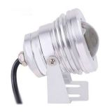 โคมไฟใต้น้ำ สีเงิน / RGB  12-24 โวลต์ / 10 วัตต์---12-24V 10W RGB Silver Underwater Lamp