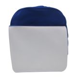  กระเป๋าเป้สะพายหลัง สำหรับ เด็ก ,ไร้ลวดลาย, สามารถใช้พิมพ์ภาพ ถ่ายโอนความร้อน(Sublimation/ระเหิด)ที่บริเวณ ฝาพับกระเป๋าได้  ---Blue Blank Sublimation Backpack with Heat Transfer Flap for Kids