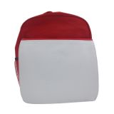 กระเป๋าเป้สะพายหลัง,สีแดง,ไร้ลวดลาย  สำหรับเด็ก สามารถ กำหนดภาพพิมพ์ ถ่ายโอนความร้อน(Sublimation/ระเหิด)ที่บริเวณ ฝาพับกระเป๋าได้  /Red Blank Sublimation Backpack with Heat Transfer Flap for Kids