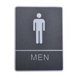 ป้ายห้องน้ำชาย  พร้อมอักษรเบรลล์ ,  วัสดุ ABS---Male, Toilet, Restroom Signs With Braille, ABS New Material
