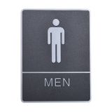 ป้ายห้องน้ำชาย พร้อมอักษรเบรลล์ , วัสดุ ABS---Male, Toilet, Restroom Signs With Braille, ABS New Material