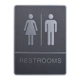 ป้ายห้องน้ำชาย / หญิง อักษรเบรลล์ , วัสดุ ABS---Male / Female, Toilet, Restroom Signs With Braille, ABS New Material