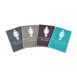 ป้ายห้องผู้หญิง พร้อมอักษรเบรลล์ ,  วัสดุ ABS---Female, Toilet, Restroom Signs With Braille, ABS New Material