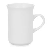 แก้ว สีขาว, ขอบคด ,ขนาด 10 ออนซ์ สำหรับ ใช้พิมพ์ภาพถ่ายโอนความร้อน---10 OZ Coating White Mug with Curled Rim for Sublimation Printing