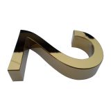 ป้ายตัวเลข   &   ป้ายตัวอักษร    สแตนเลส   เคลือบไทเทเนียม   ,รูปแบบทันสมัย,   สีทอง   ( ระดับความสูง : 3.95~39.4 นิ้ว )---Modern Stainless Steel Titanium Gold Letters & Numbers 