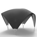 เต็นท์ผ้ายืด ,รูปแบบตึง , ขนาด 15 ฟุต (รองรับ การออกแบบภาพพิมพ์โดยผู้ใช้งาน) --- 15ft Fabric Tension Tent with Custom Full Corlor Printing Graphic