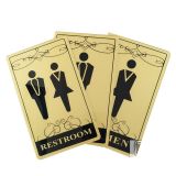 ป้ายห้องน้ำชาย  ,หญิง    สีทอง   --- Male, Female, Male & Female, Toilet, Restroom Signs, Golden