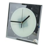 7.8" x 7.8" Sublimation Blank Mirror Edge Glass Photo Frame with Clock, Set of 20