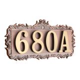 ป้ายที่อยู่,ป้ายบ้านเลขที่,รูปแบบโล่,วัสดุทองแดง (ตัวเลข หรือตัวอักษร : 4ตัว)---Custom House Office Apartment Number Sign Address Plaque Metal Copper (4 Letters or Numbers)