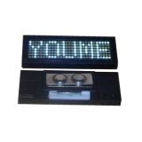 ป้ายชื่อ  ไฟวิ่ง LED,สีขาว  (102 x 33 x 5 ม.ม.) --- White LED Name Badge Whit Scrolling Message (102 x 33 x 5mm)