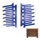 โครงชั้นยึดยางปาดสกรีนติดผนังสำหรับกระบวนการพิมพ์สกรีน  --- Screen Printing Squeegee Rack Holder Organizer Screen Printing