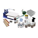 เครื่องสกรีนเสื้อจำนวน 1 สี   พร้อมชุดแพ็คเก็จอุปกรณ์การพิมพ์สกรีน    --- 1 Color Screen Printing Hobby Kit