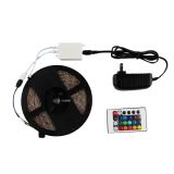 แถบไฟกันน้ำ RGB LED, แบบกระพริบ 270 SMD 3528+adaptor+remote,ยาว 5 เมตร/ม้วน(Waterproof RGB Color Chasing LED Strip Light Kit 16.4ft LED Light Strip(270 SMD 3528)+adaptor+Remote 5m/roll)