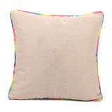 ปลอกหมอนสำหรับพิมพ์ระเหิด 10 ชิ้น/แพ็ค 10pcs Linen Sublimation Blank Pillow Case Cushion Cover with Colorful Rim