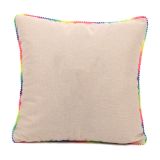 ปลอกหมอนสำหรับพิมพ์ระเหิด  10 ชิ้น/แพ็ค  10pcs Linen Sublimation Blank Pillow Case Cushion Cover with Colorful Rim