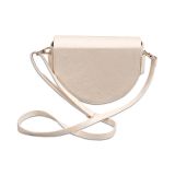 กระเป๋าสะพายไหล่ครึ่งวงกลมสำหรับพิมพ์ระเหิด  New Blank Sublimation Leather Fashion Lady Shoulder Bag Semi-Circle Shape