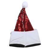 หมวกเลื่อมวันคริสต์มาสสำหรับพิมพ์ระเหิด Super Style Blank Dye Sublimation Magic Sequins Hats for Xmas Holiday