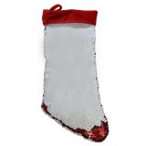 ถุงเท้าสำหรับตกแต่งวันคริสต์มาสสำหรับพิมพ์ระเหิด  Super Style Blank Sublimation Christmas Stockings Magic Sequins  Decoration Socks for Xmas Holiday