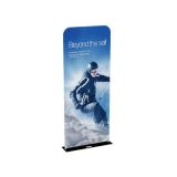 3ft x 7.5ft 32mm Aluminum Tube Exhibition Booth Tension Fabric Display (Graphic Included / Double Sided)