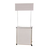 Portable Foldable Promotion Counter Table with Wheel and Lock