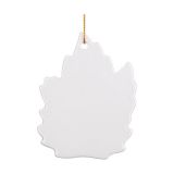 3" Maple leaf Shape Ceramic Ornament