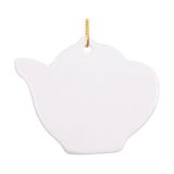 3" Teapot-shape Ceramic Ornament