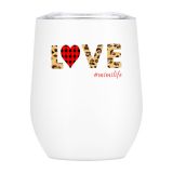 10PCS 12oz White Stainless Steel Red Wine Tumbler Mugs with Sublimation Coating and Direct Drinking Lid