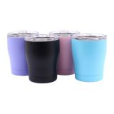10oz Stainless Steel Coffee Mugs Beer Tumbler with Sublimation Coating and Direct Drinking Lid 4 Colors