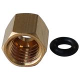 น็อตเกลียวทองแดงพร้อมน็อตวงแหวนสำหรับท่อดัมเปอร์ใหญ่ --- Copper Screw with O-ring for Big Damper Ink Piping