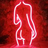 Lady Back LED Neon Sign Lamp Art Decorative Lamp(Pink)