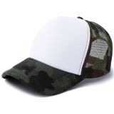 10pcs Camouflage Polyester Mesh Cap Hat for Sublimation Printing