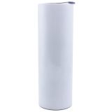 30oz Sublimation Blank White Skinny Tumbler Stainless Steel Insulated Water Bottle Double Wall Vacuum Travel Cup With Sealed Lid and Straw