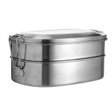 Stainless Steel Lunch Box Bento Container 2 Tier