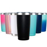 10pcs 20oz Travel Tumbler Stainless Steel Double Wall Vacuum Insulated Cup with Slider Lid