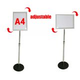 สแตนแบบตั้ง ปรับความสูงได้ สำหรับติดโปสเตอร์ขนาด A4 (A4 Size Pedestal Sign Stand Adjustable Height Vertical / Horizontal Display Frame)