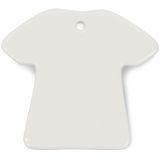 Sublimation Blank Ceramic White T-shirt Shaped Ornament, 100 In A Case