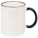 แก้วเซรามิคแบบขอบสี สำหรับพิมพ์ Sublimation   ขนาด  11 ออนซ์ (11OZ Sublimaiton Superfine Mug With Colored Rim)