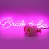 CALCA LED Neon Sign Bride to be ,Integrative Sign Length 6.53X15.63+5.39X11.97inches (Pink)