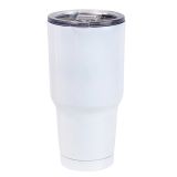 CALCA 30oz 10 Pack Sublimation Tumbler Blanks White, Stainless Steel Insulated Tumbler with Lid Double Wall Vacuum Coffee Cup Large Travel Mug
