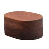 12PCS Oval Walnut Wood Ring Box with Magnetic Retro Jewelry Wooden Storage Box For Couples Wooden Ring Box Jewelry Case Gifts