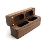 12PCS 90mm Wood Blank Double Ring Box with Magnetic Retro Jewelry Wooden Storage Box For Wedding Ceremony Ring Box Jewelry Case Gifts