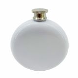 CALCA 5oz 304 Stainless Steel White Sublimation Round Hip Flasks 